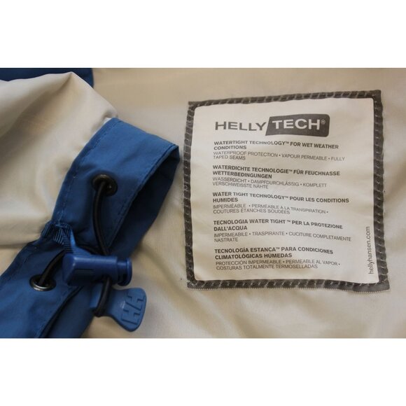 Helly Hansen Men's Jacket L Blue Gray Hooded Outdoor Active Wear - Picture 8 of 16